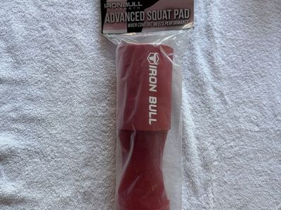 Iron Bull Strength Advanced Squat Pad Barbell Cushion Red - New in Packaging
