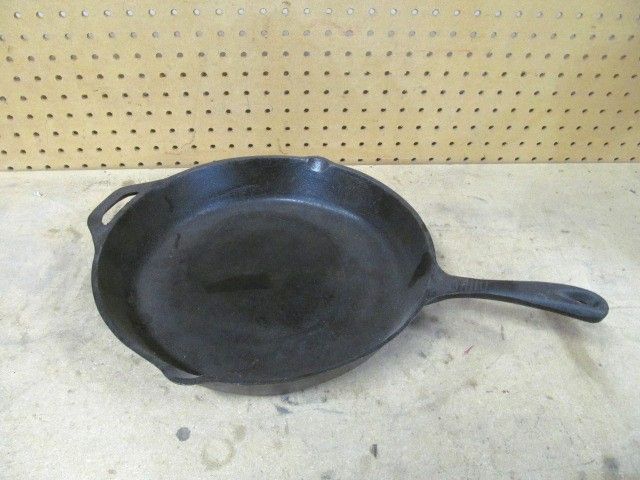 Large cast iron skillet. Camping ready