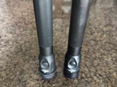 2x Streamlight LED Tactical Flashlights - Durable Black Metal Finish, Bright Illumination