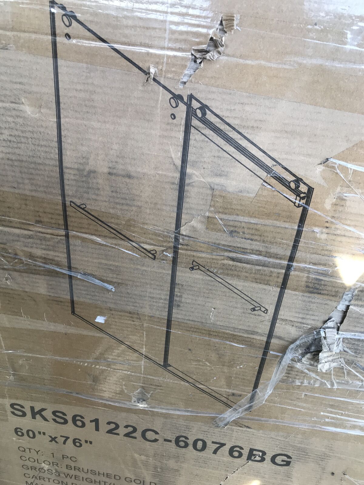 Double sliding glass shower doors glass panelswill part out for 150.00