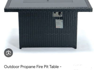 Wicker Outdoor Propane Fire Pit Table - Patio Heater with Adjustable Flame, 55000 BTU Brand New