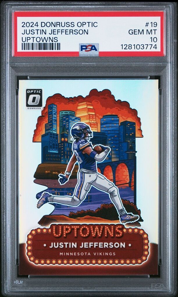 2024 Donruss Optic Justin Jefferson Uptowns PSA 10