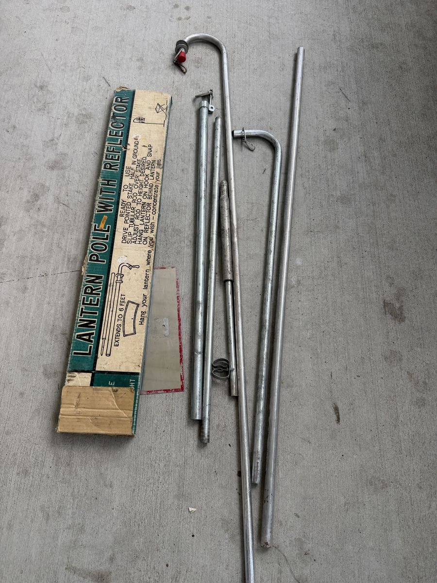 Vintage Lantern Pole with Reflector - Extends to 6 Feet with Original Box