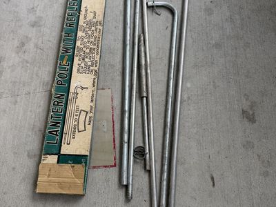 Vintage Lantern Pole with Reflector - Extends to 6 Feet with Original Box
