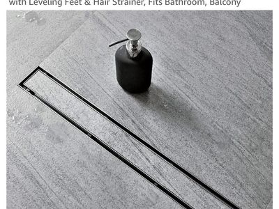 Neodrain 60-Inch Linear Shower Drain - Brushed Stainless Steel with Tile Insert Grate