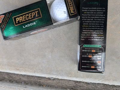 Precept Laddie Golf Ball - 6 Balls Muscle-Fiber Core for Distance & Soft Feel, New/Opened Box