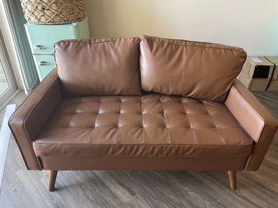 Light Brown Leather Couch