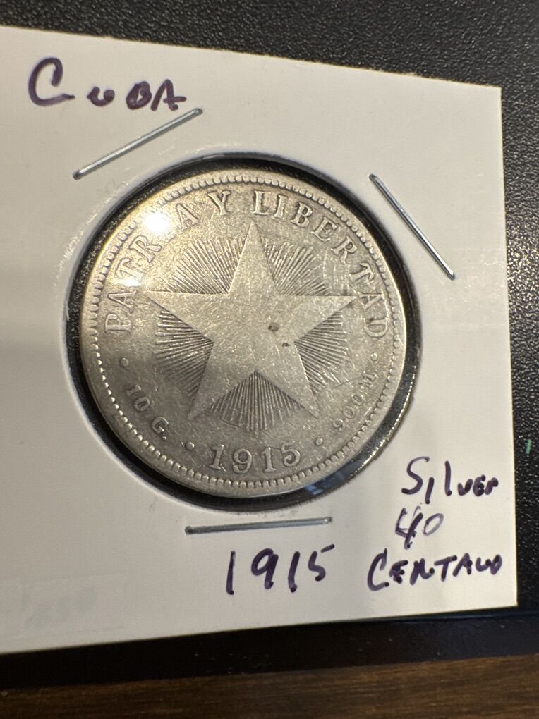 Cuba 40 Centavo Coin (Silver)