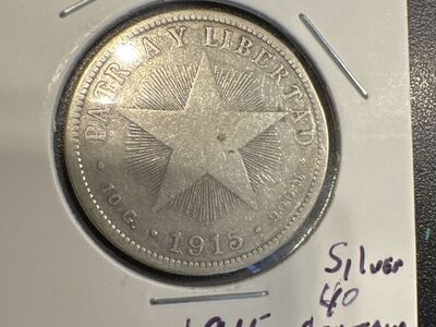 Cuba 40 Centavo Coin (Silver)