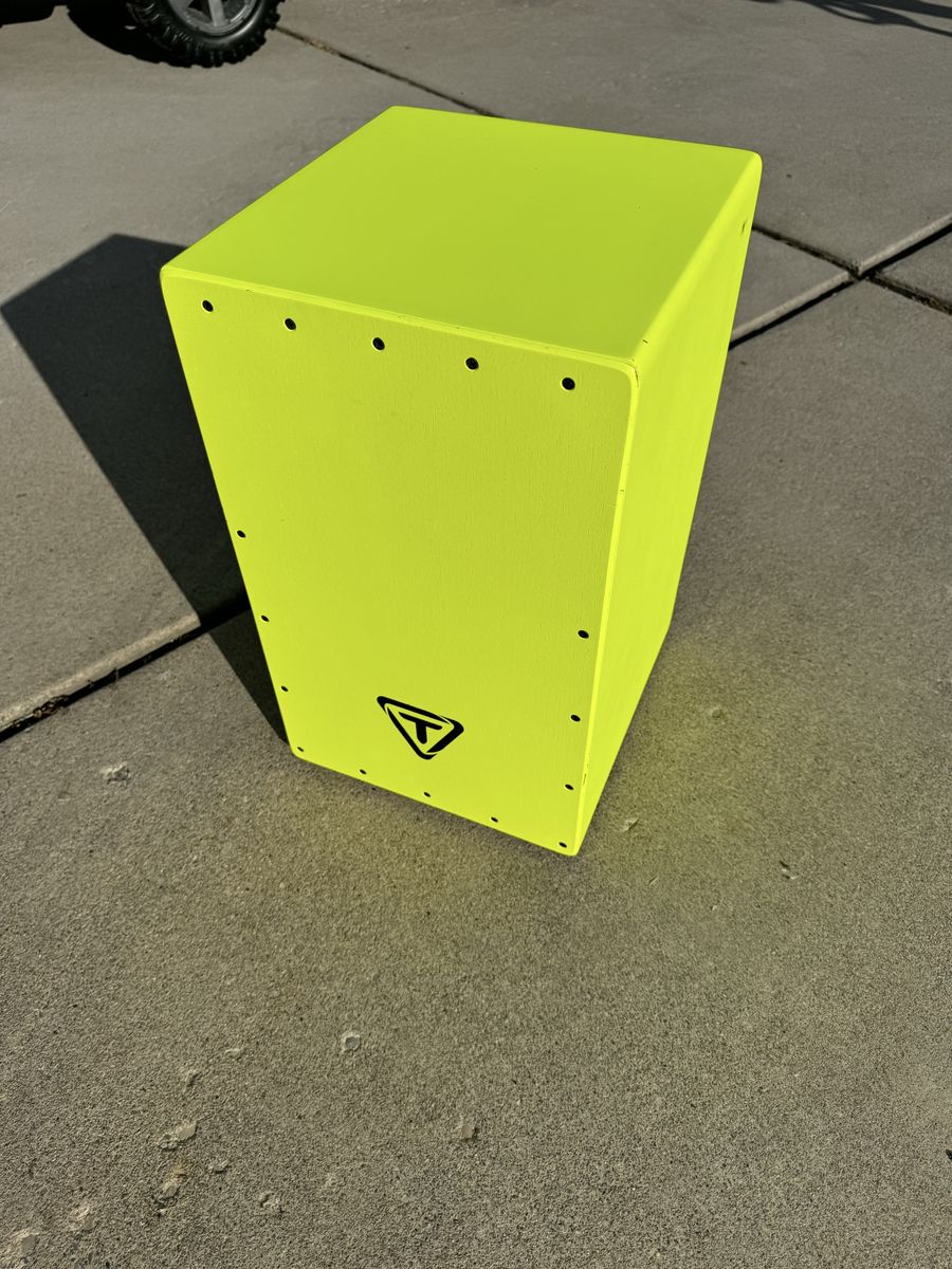 Tycoon Percussion Neon Green Cajon Drum Box with Black Logo - Great Condition