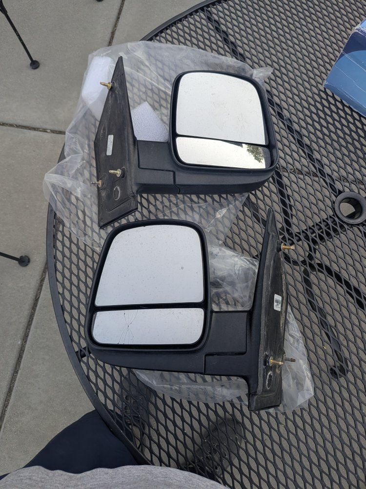 side mirrors from a Chevy Express van