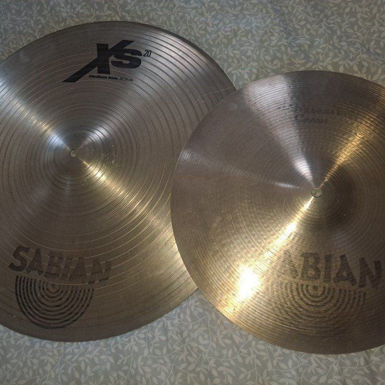 Sabian Cymbals Ride and Crash