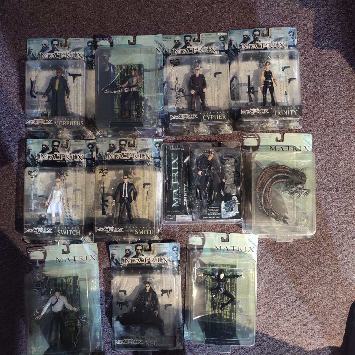 The Matrix N2 Toys Series 1 Action Figure Lot: Neo, Trinity, Morpheus and more!  - Unopened Film Collectibles