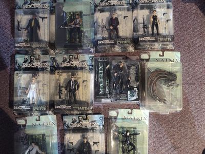 The Matrix N2 Toys Series 1 Action Figure Lot: Neo, Trinity, Morpheus and more! - Unopened Film Collectibles