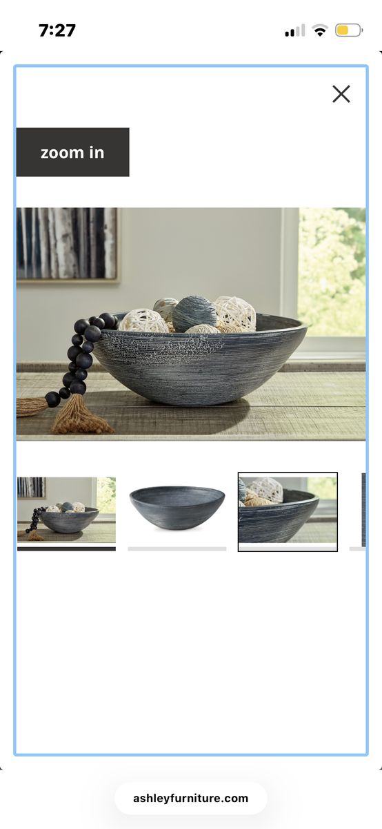 NEW Terra Cotta Bowl Ashley Blue Tan Gorgeous