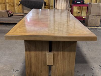 Large Wooden Dining Room Table - Seats 8 - Used.