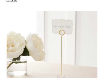Gold & Clear Photo/Table Number Stands