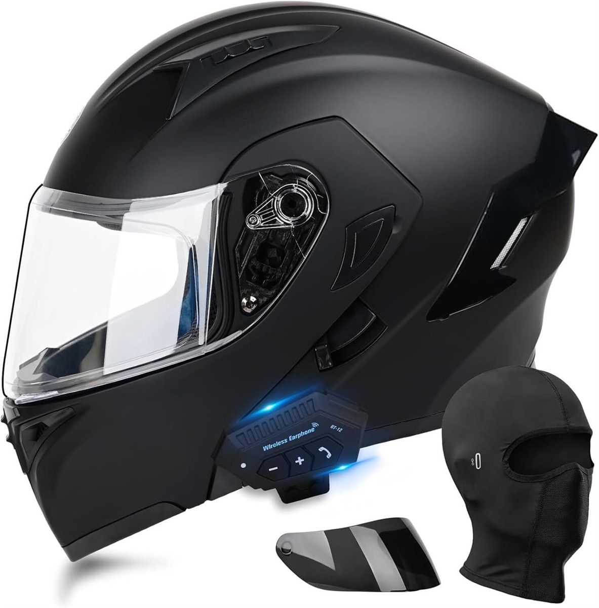 1553 - XL Bluetooth Motorcycle Helmet w/Dual Visor
