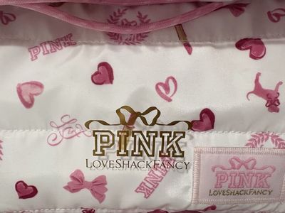 Victoria Secret PINK LOVE SHACK FANCY makeup bag exclusive limited edition sold out brand new in box.