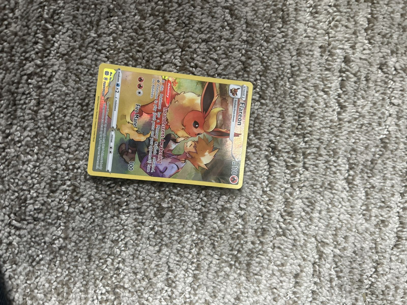 Pokemon Flareon Trainer Gallery Holo Card TG01/TG30 Brilliant Stars