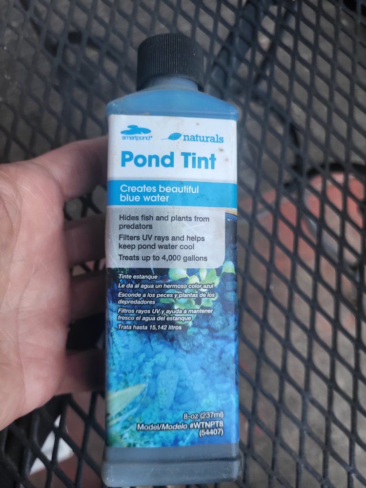 Smartpond Naturals Pond Tint 8oz - Creates Blue Water, Filters UV, Treats 4,000 Gallons