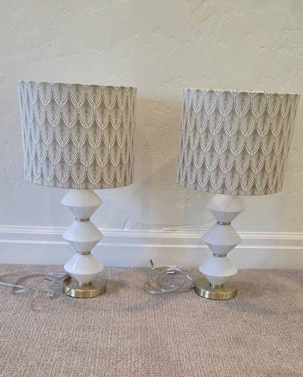 Pair of Boho Modern Table Lamps