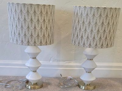 Pair of Boho Modern Table Lamps