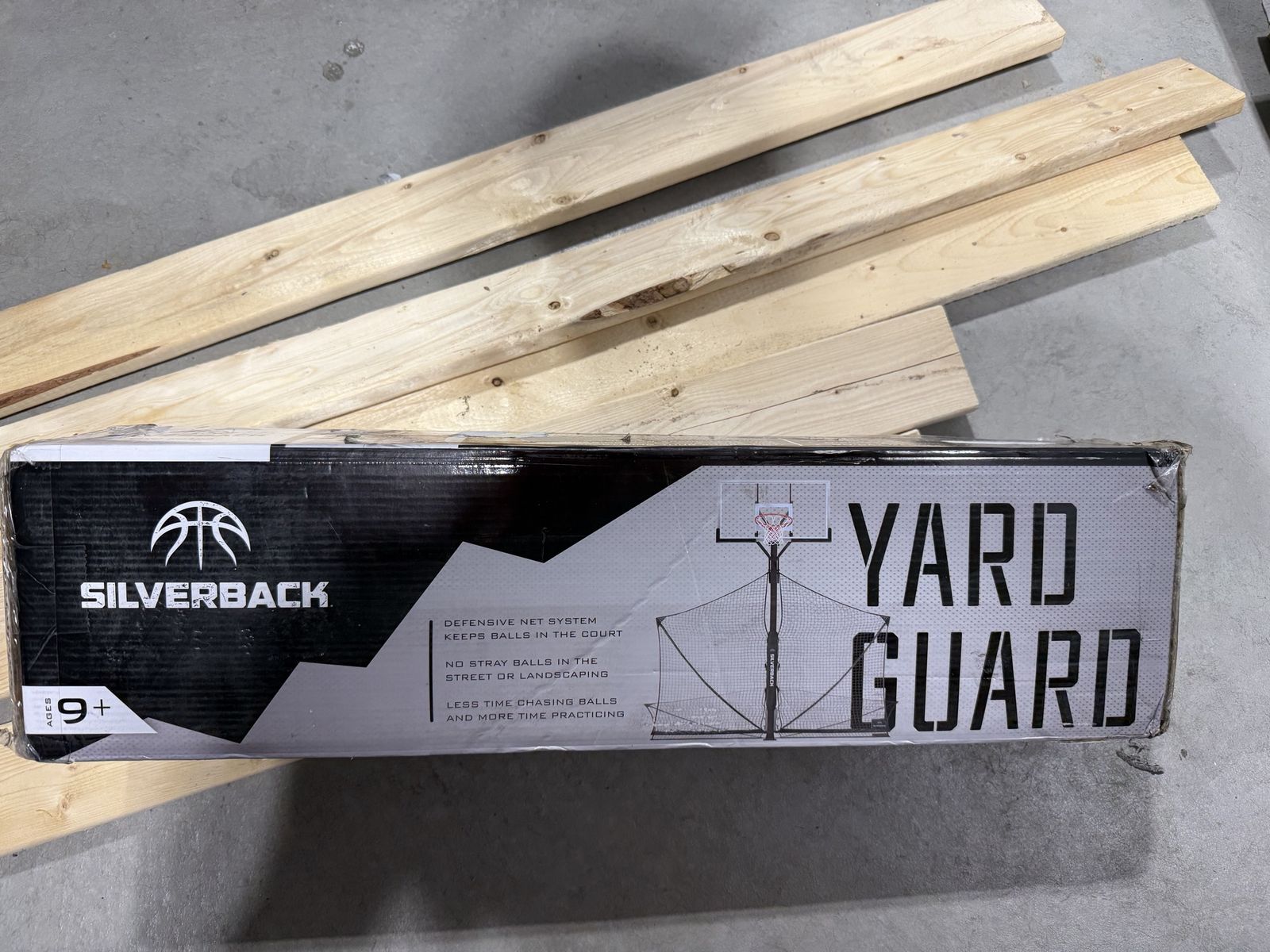 Silverback Yard Guard Basketball Defensive Net System - Keeps Balls in Court