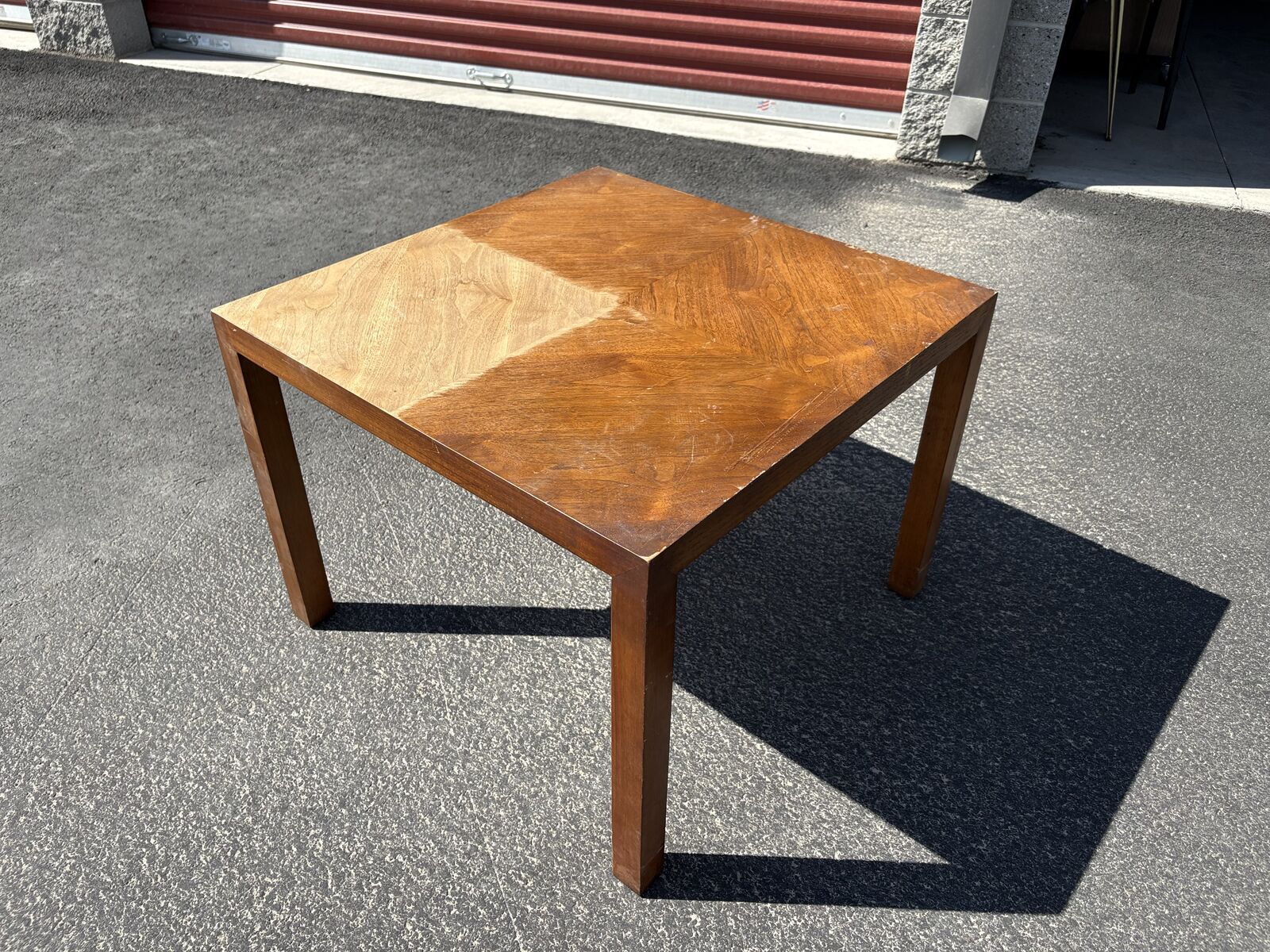 Beautiful vintage Lane side table wood top- mid century modern easy sanding project  MCM end table