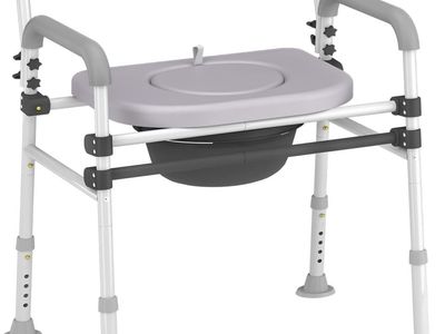 NEW Super Wide & Secure Commode Toilet Chair - Versatile 4-in-1 Design