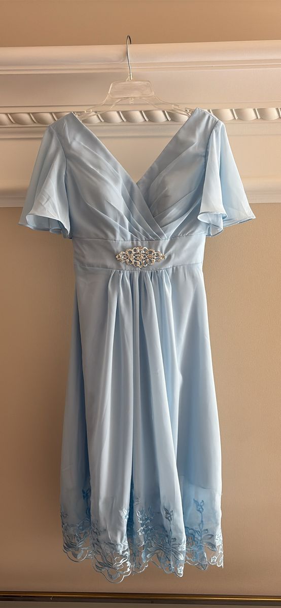 Sky Blue Formal Mid-length Party Dress (6 petite)