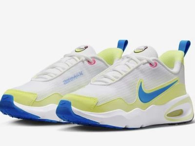 New! Nike Air Max Nova Sneaker 5 Youth 37.5 EU 7 Ladies Running Shoe Lime White Grade School Big Kids