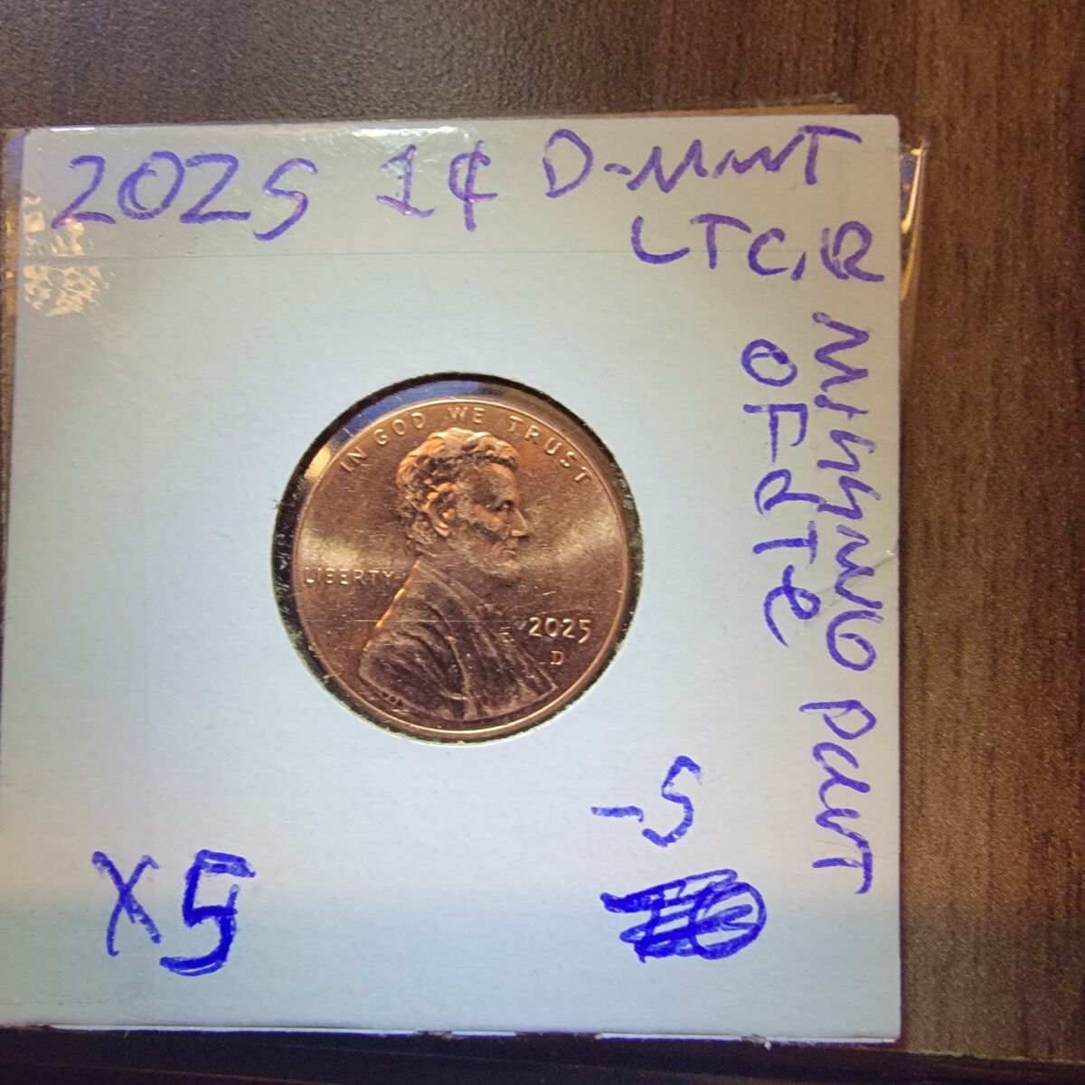 2025 penny, missing part of date.