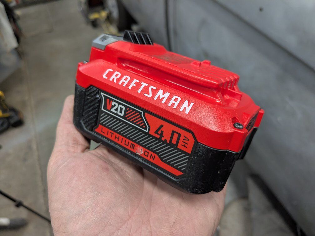 4.0ah Craftsman v20 20 volt battery impact wrench