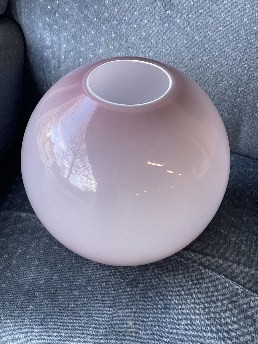 Mauve Ombré Glass Globe Vase