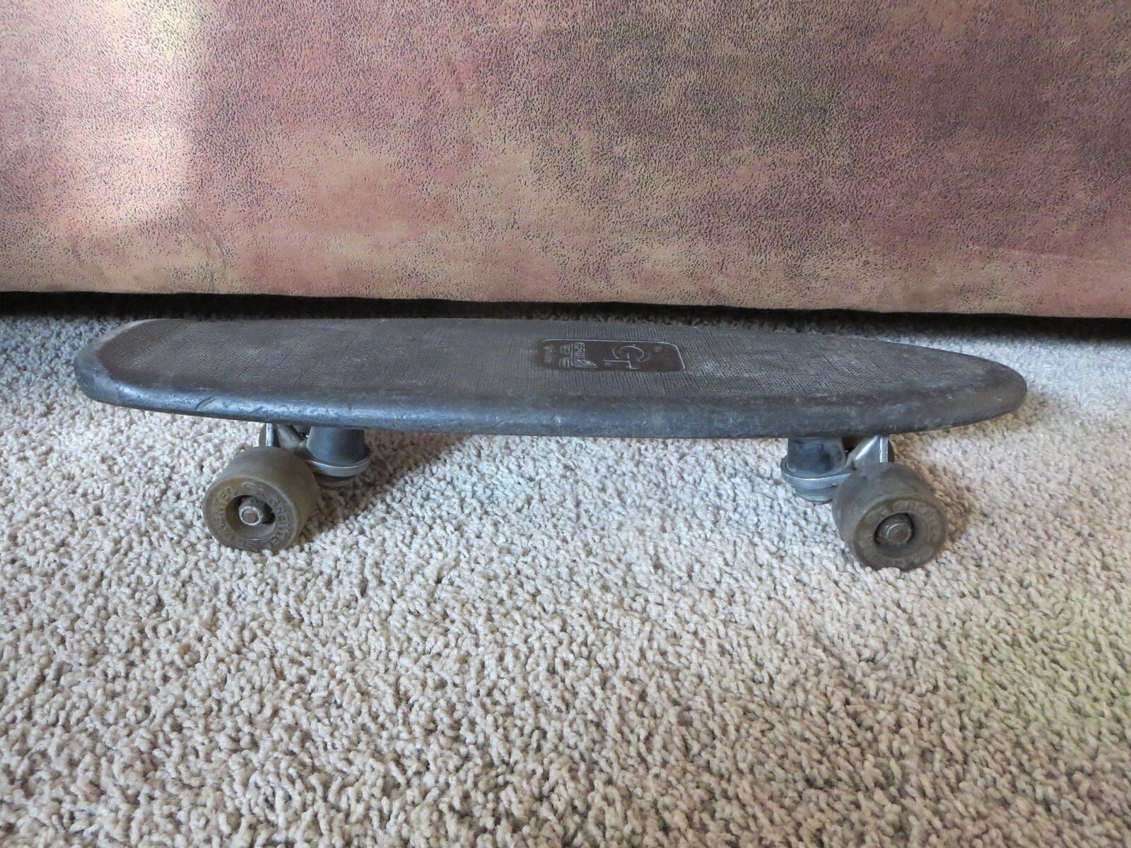 Vintage 1970’s Grentec GT Spoiler Original Black 21" Skateboard