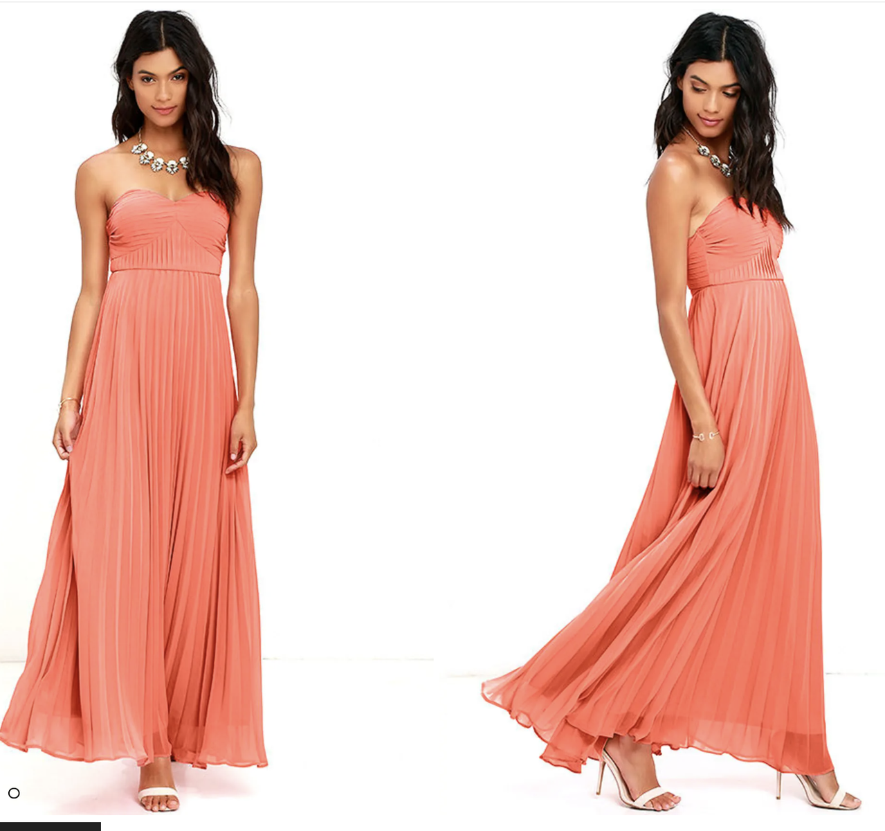 NEW Lulu Coral Pink Maxi Dress Dress (MSRP $90)