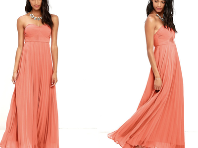 NEW Lulu Coral Pink Maxi Dress Dress (MSRP $90)