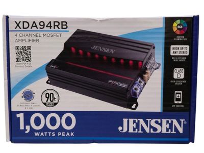 Jensen XDA94RB 1000W Peak 4-Channel Class D MOSFET Amplifier - New Sealed