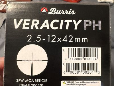 Burris Veracity Ph 2.5-12x42 Scope