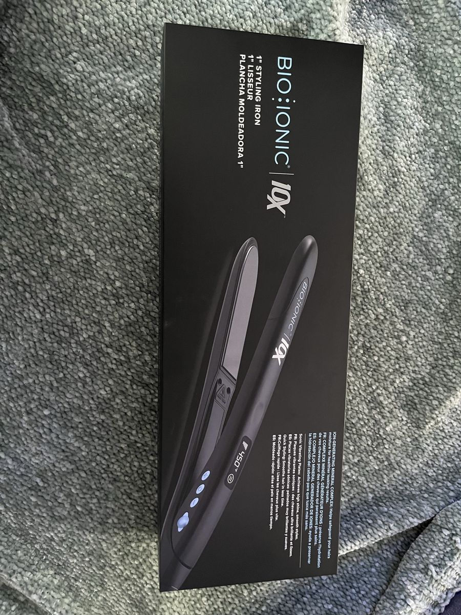 Brand new Bio Ionic 10X 1-Inch Pro Styling Iron Hair Straightener in Box never been used