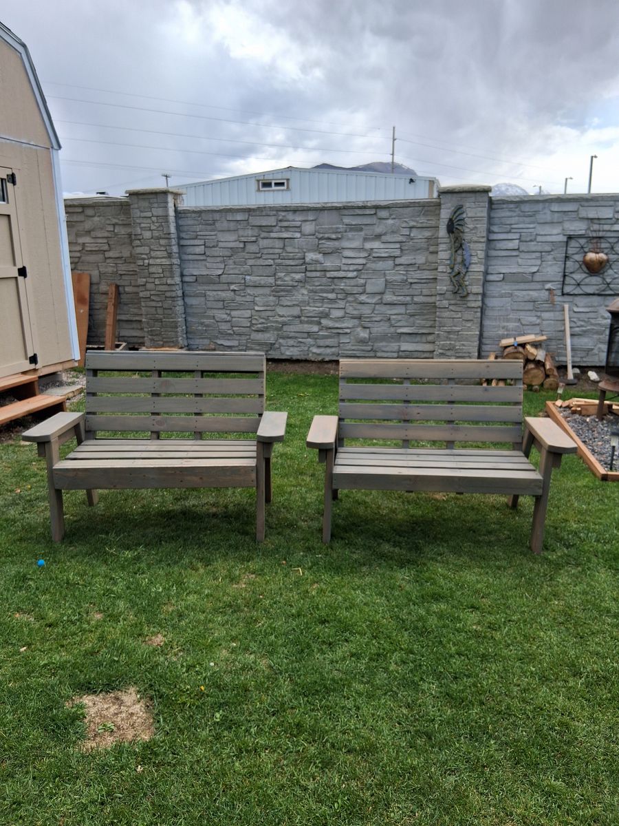 TWO TWO SEATER BENCHES