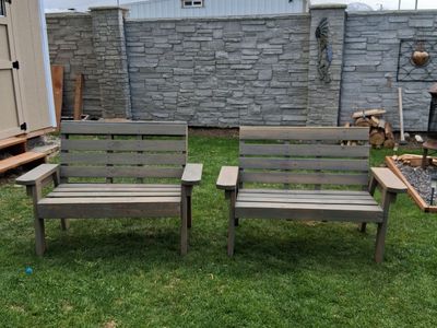TWO TWO SEATER BENCHES