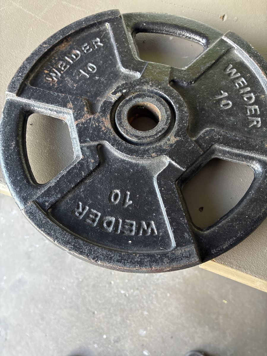 Weider 10lb Weight Plate - Standard Size, Cast Iron Weightlifting Disc