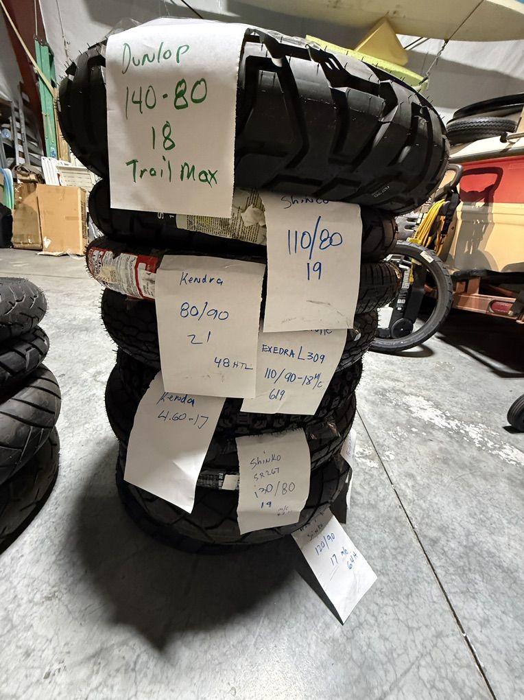 Motorcycle Tires, Brand New See Pictures For Sizes