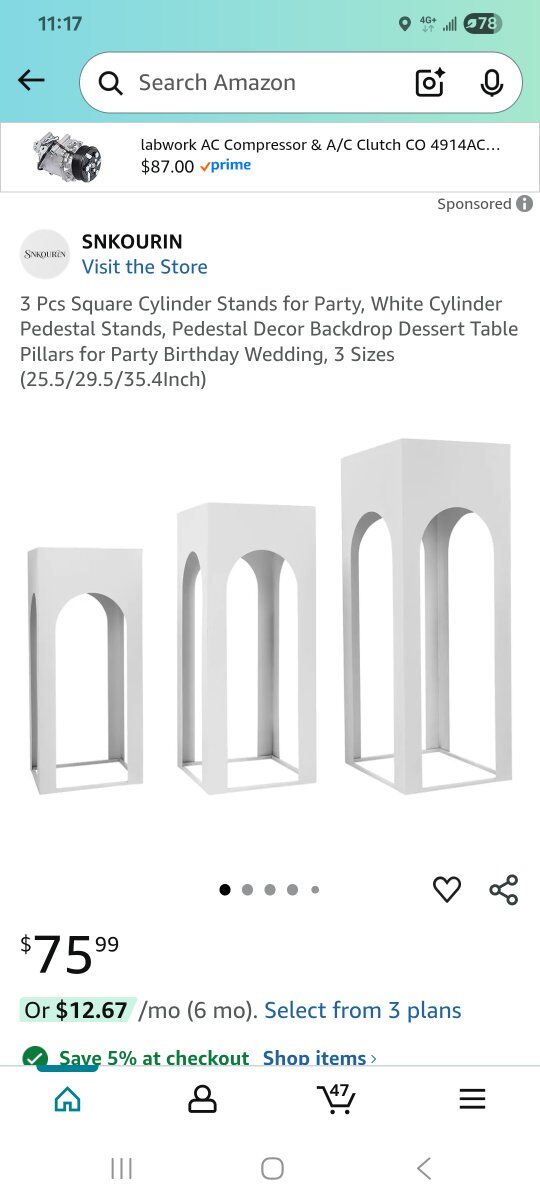 3 pcs square pedestal stands