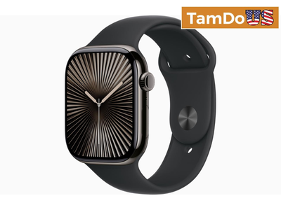 Apple Watch Series 10 (GPS + Cellular, 46mm) Slate Titanium Black Sport Band