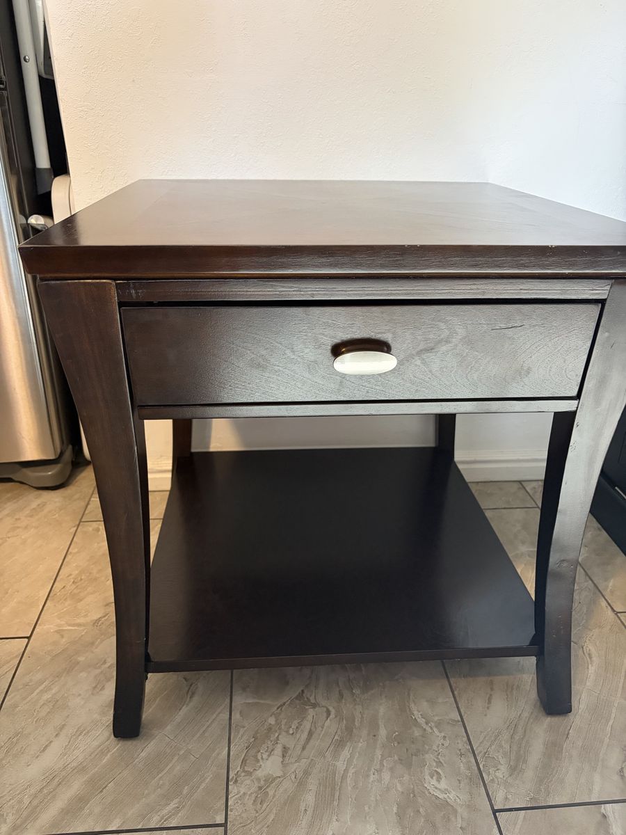 Dark Wood End Table