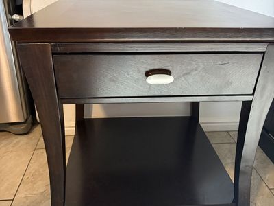 Dark Wood End Table