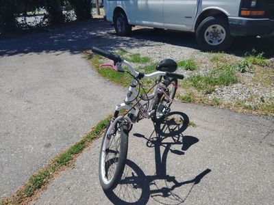 BCA Girls' 20" Pink/White Mountain Bike with Front Suspension